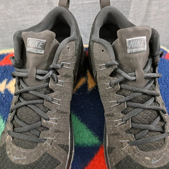 %Nike Air Max TR1 180 Flywire Triple Black Shoes Men’s Size 13 / A 28